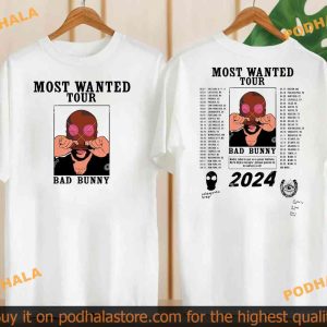 2024 Tour Bad Bunnys Most Wanted Shirt, Celebrate New Album with Style