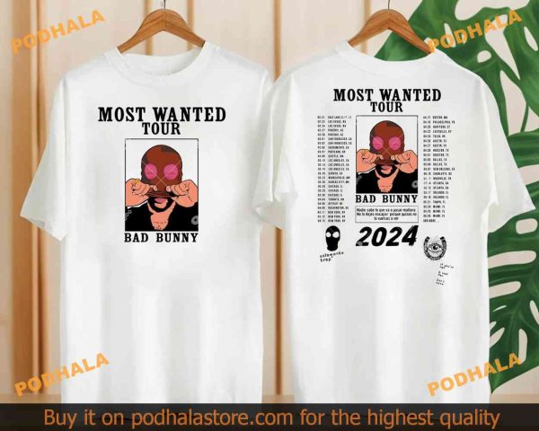 2024 Tour Bad Bunnys Most Wanted Shirt, Celebrate New Album with Style