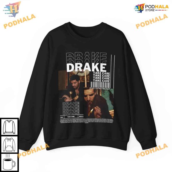 90s Vintage Bootleg Drake Take Care Album Cover Crewneck Sweatshirt