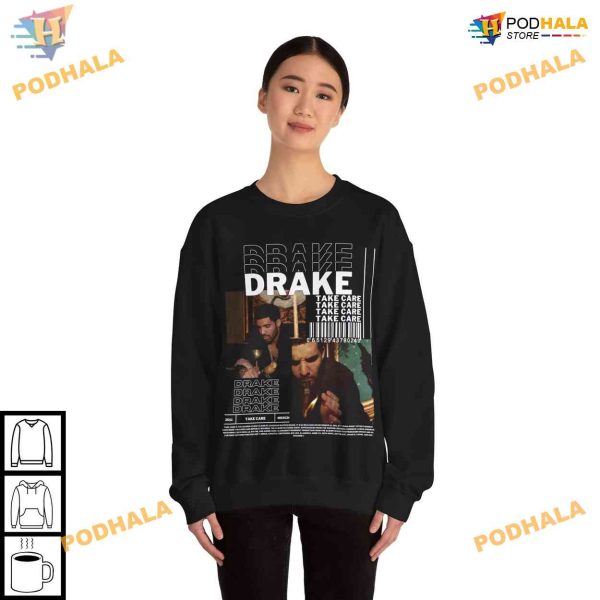 90s Vintage Bootleg Drake Take Care Album Cover Crewneck Sweatshirt