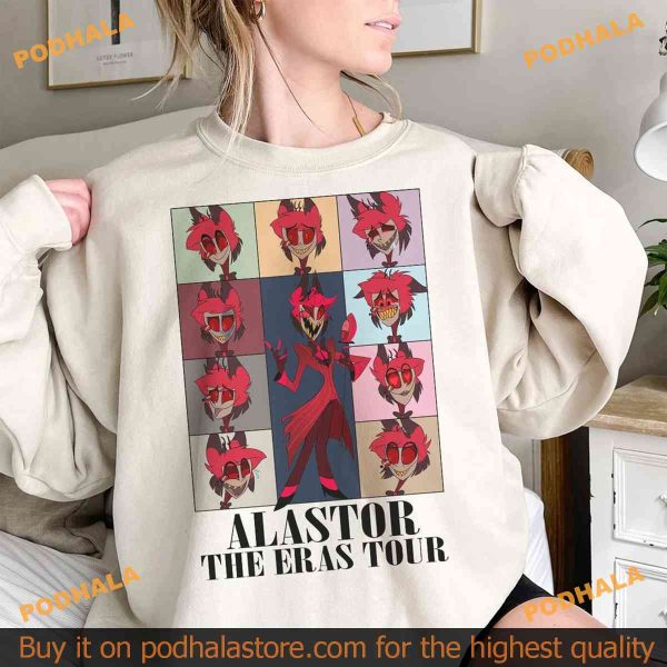Alastor The Eras Tour Hazbin Hotel Shirt, Demon and Cartoon Vivziepop Sweatshirts