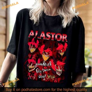 Alastors Smile Hazbin Hotel Shirt Helluva Boss Birthday Gifts Cartoon Merch 2
