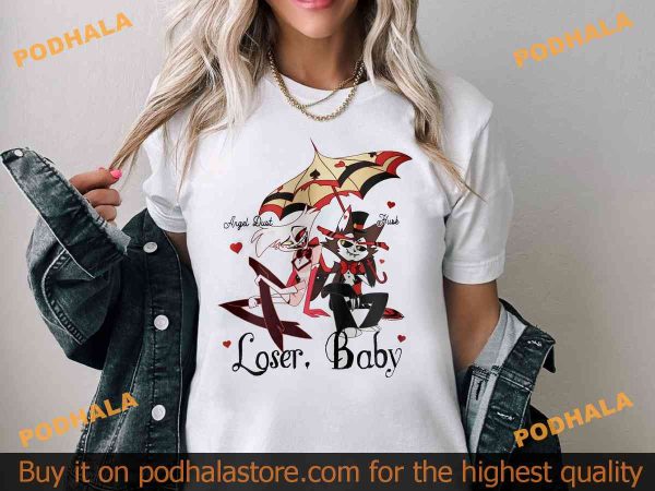 Angel Dust and Husk Loser Baby Hazbin Hotel Shirt, Unique Cartoon Designs
