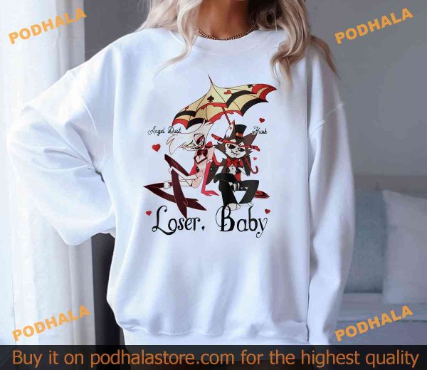 Angel Dust and Husk Loser Baby Hazbin Hotel Shirt, Unique Cartoon Designs