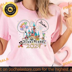 Custom Name Disneyland Family 2024 Shirt Family Vacation Disney Trip Shirt 2