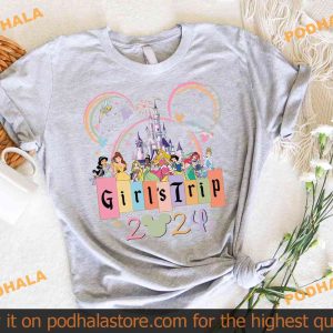 Disney Trip 2024 Shirt Disney Girls Vacation Shirt Besties Trip 2024 Tee 2