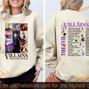 Disney Villains The Evil Tour Sweatshirt, Evil Maleficent Queens Disney Trip Shirt