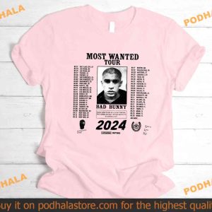 Fan Favorite 2024 Bad Bunny Shirt Signature Most Wanted Tour Tee 2