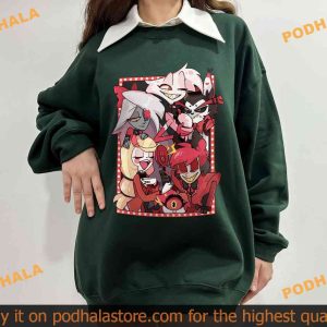 Hazbin Hotel Characters Collective Shirt Cartoon and Helluva Boss Fan Merch 3