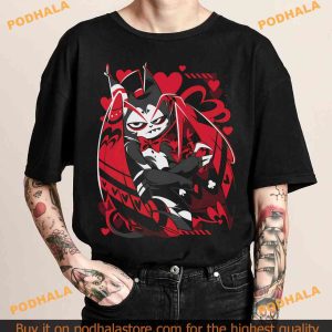 Husk Character Shirt from Hazbin Hotel, Tshirt and Cartoon Merch, Helluva Boss Gifts