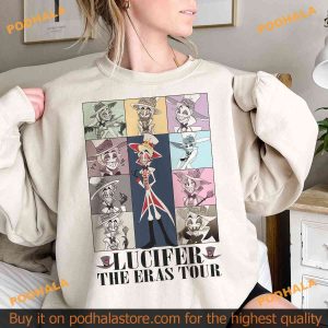 Lucifer Morningstar Eras Tour Shirt Hazbin Hotel and Vivziepop Cartoon Shirts