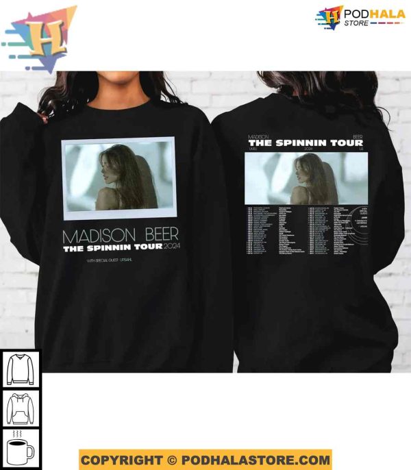 Madison Beer The Spinning Tour 2024 Shirt, Madison Beer Shirt For Fans