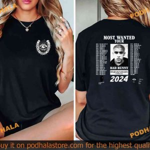 Most Wanted 2024 Tour Bad Bunny Shirt, Sweatshirt, Hoodie For Fans
