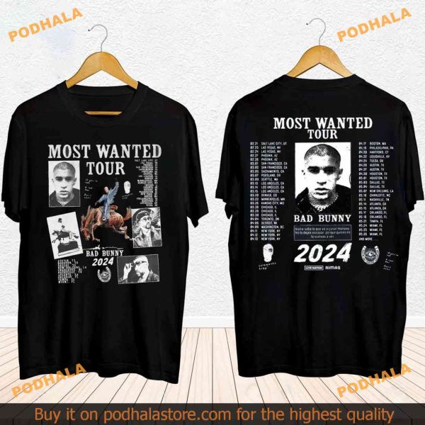 Nadie Sabe 2024 Most Wanted Tour Essential Bad Bunny Shirt