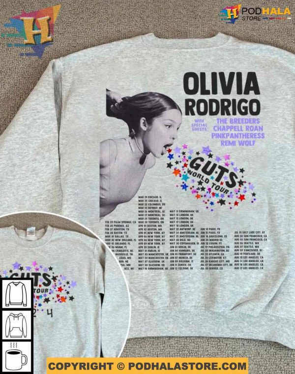 Olivia Rodrigo Guts Tour 2024 Hoodie, The Guts World Tour 2024 Shirt, Olivia Rodrigo Tee