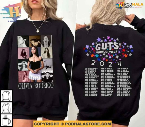 Olivia Rodrigo Guts Tour 2024 Sweatshirt, The Guts World Tour 2024 Dates Shirt