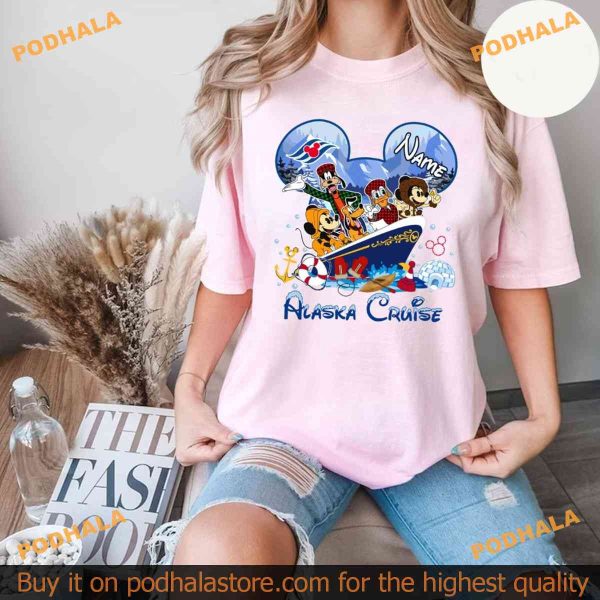 Personalized Mickey and Friends Disney Alaska Cruise Shirt, Disney Trip Vacation 2024