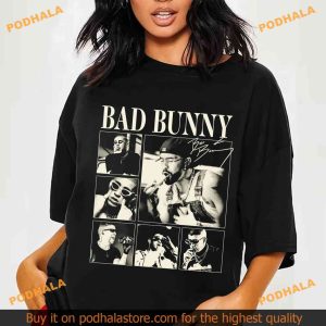 Retro Bad Bunny Face Shirt 2024 Most Wanted Tour Music Fans Gift
