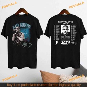 Signature 2024 Most Wanted Tour Bad Bunny Album and Concert Shirt