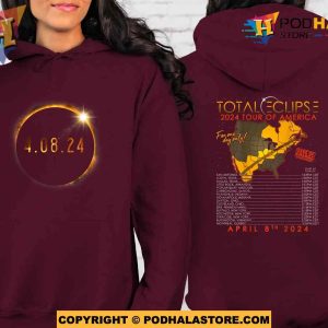 Total Solar Eclipse 2024 Shirt April 8 2024 Solar Eclipse Twice In A Lifetime 2024 3