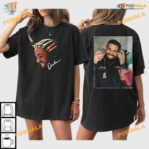 Vintage Bootleg Drake For All The Dogs Signature Two Side Shirt Drake Rap Tee 2