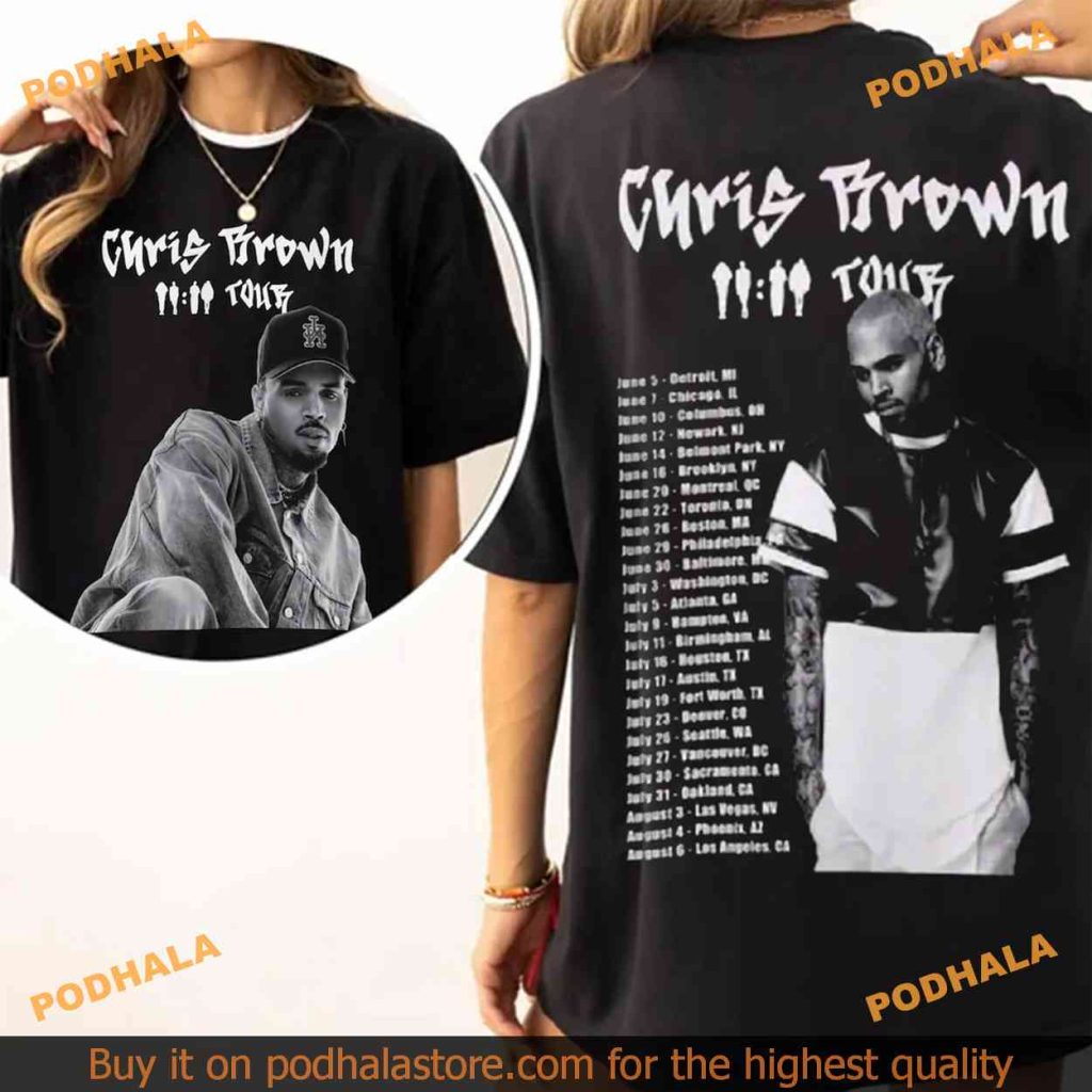 Vintage Chris Brown 11-11 Tour 2024 Unisex Shirt