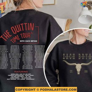 Zach Bryan with The Quittin Time Tour 2024 Shirt, Zach Bryan Sweatshirt For Fans