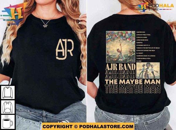 AJR The Maybe Man Tour 2024 2 Side Shirt For Fans, AJR Members Chibi Concert Tee