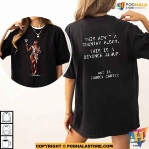 Beyonce Cowboy Carter Album 2 Sides Shirt, Beyonce Merch For Fans