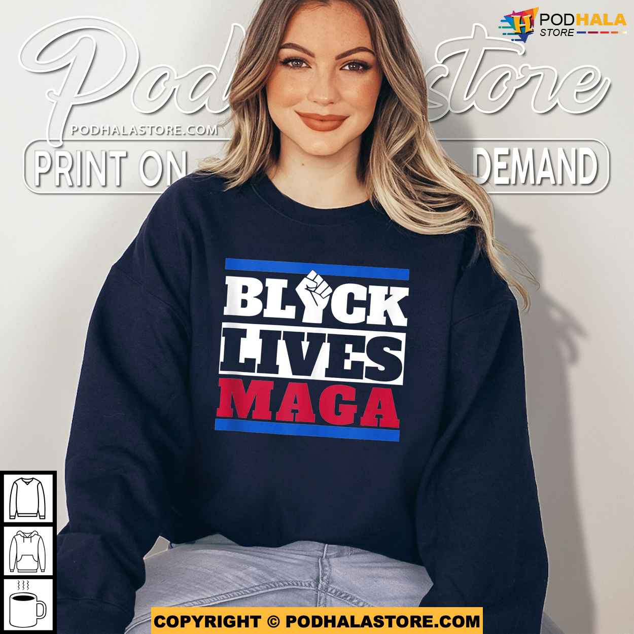 Black Lives MAGA Shirt, Patriotic Apparel for All