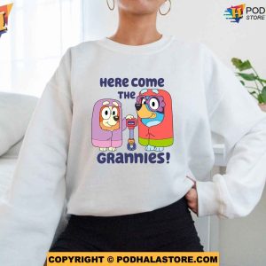 Bluey And Bingo Here Come The Grannies Sweatshirt, Bluey Mothers Day Shirt Ideas