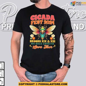 Funny Cicada Shirt Broods XIX and XIII 221 Year Love Tour 4