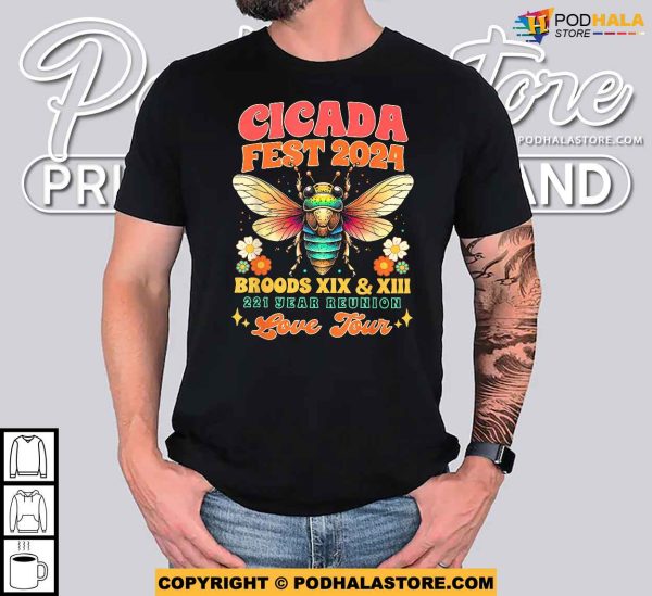 Funny Cicada Fest 2024 Shirt, Broods XIX and XIII – 221 Year Love Tour
