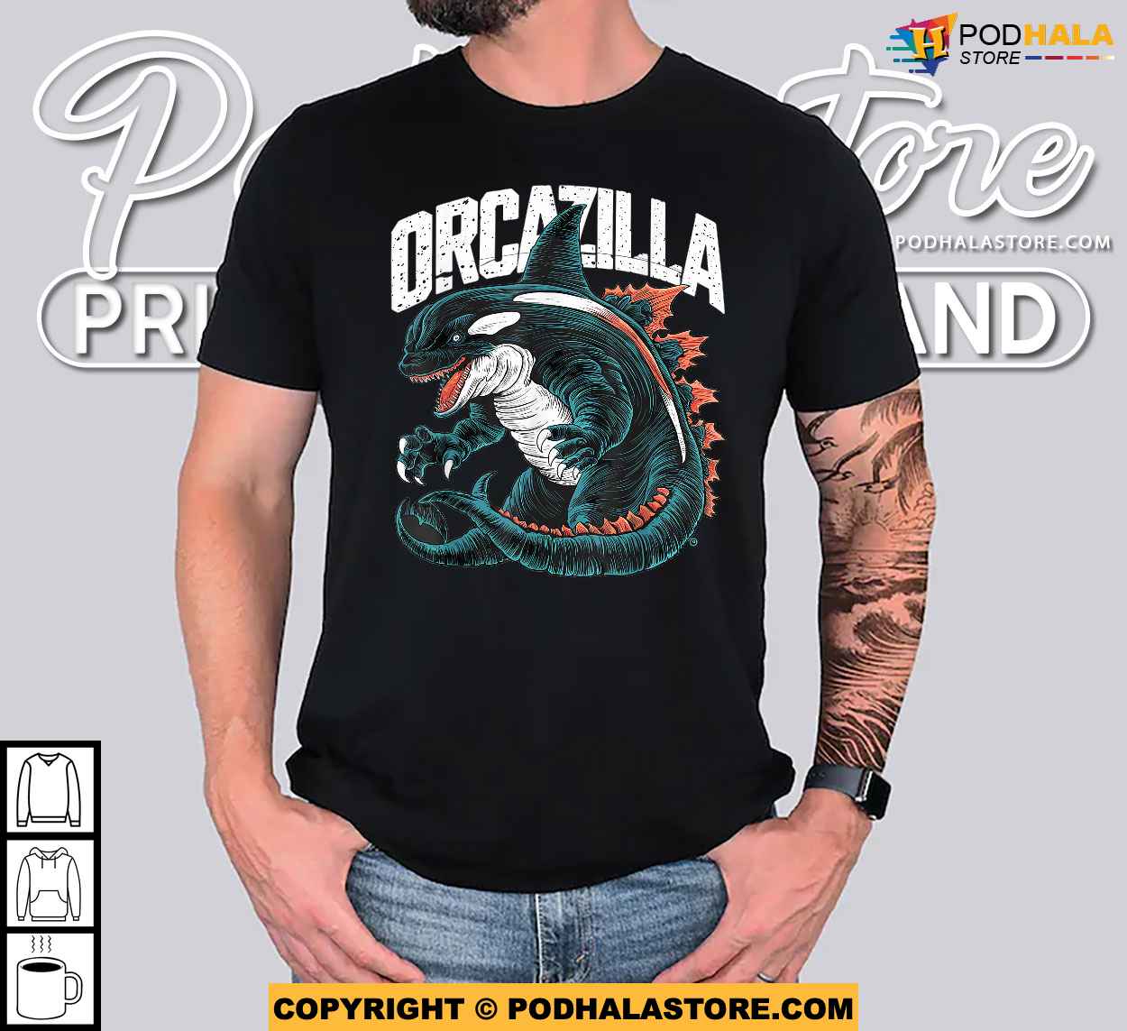 Funny Orca Orcazilla Shirt, Show Your Orca Love