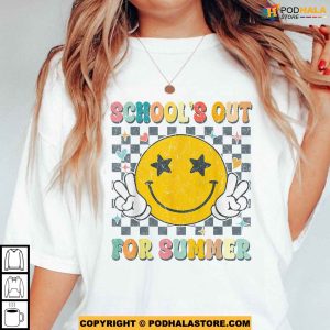 Last Day of School Retro Schools Out Summer Teacher Shirt 2