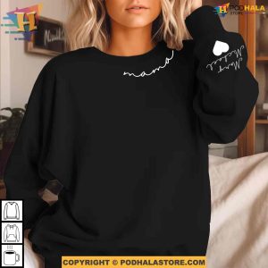 Mama Shirt with Custom Kid Names on Sleeve Personalised Mothers Day Gifts 2 1