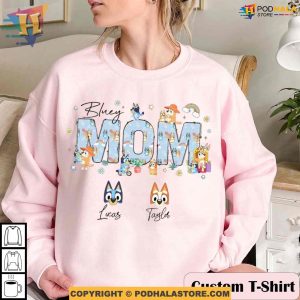 Personalized Bluey Mom Shirt Mothers Day Shirt Ideas Personalized Mothers Day Gift 2