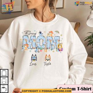 Personalized Bluey Mom Shirt Mothers Day Shirt Ideas Personalized Mothers Day Gift 3