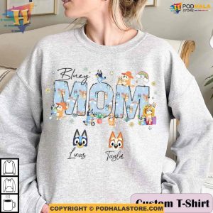 Personalized Bluey Mom Shirt Mothers Day Shirt Ideas Personalized Mothers Day Gift 4