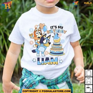 Personalized Name Bluey Birthday Shirt, Bluey Family Matching Shirt