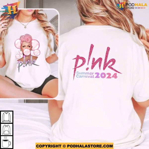 Pink Shirt For Summer Carnival Tour 2024, Pink Merchandise For Fans