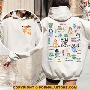 Retro Mom Daily Affirmation Bluey Sweatshirt Retro Chilli Heeler Mothers Day Shirt Ideas 2