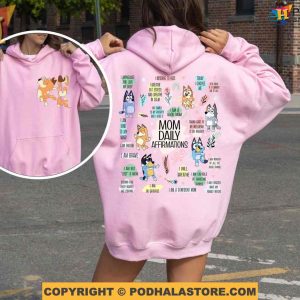 Retro Mom Daily Affirmation Bluey Sweatshirt Retro Chilli Heeler Mothers Day Shirt Ideas 3