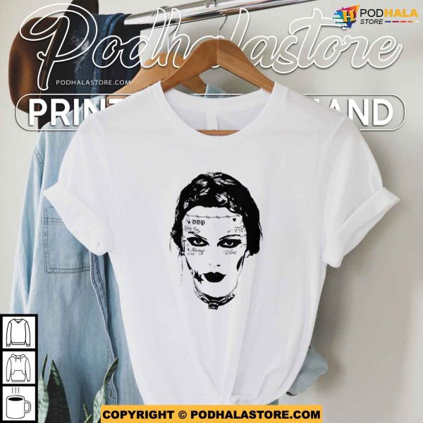 Taylor Swift Fortnight Post Malone Tattoo Face Funny Shirt, TTPD Tortured Poets Shirt