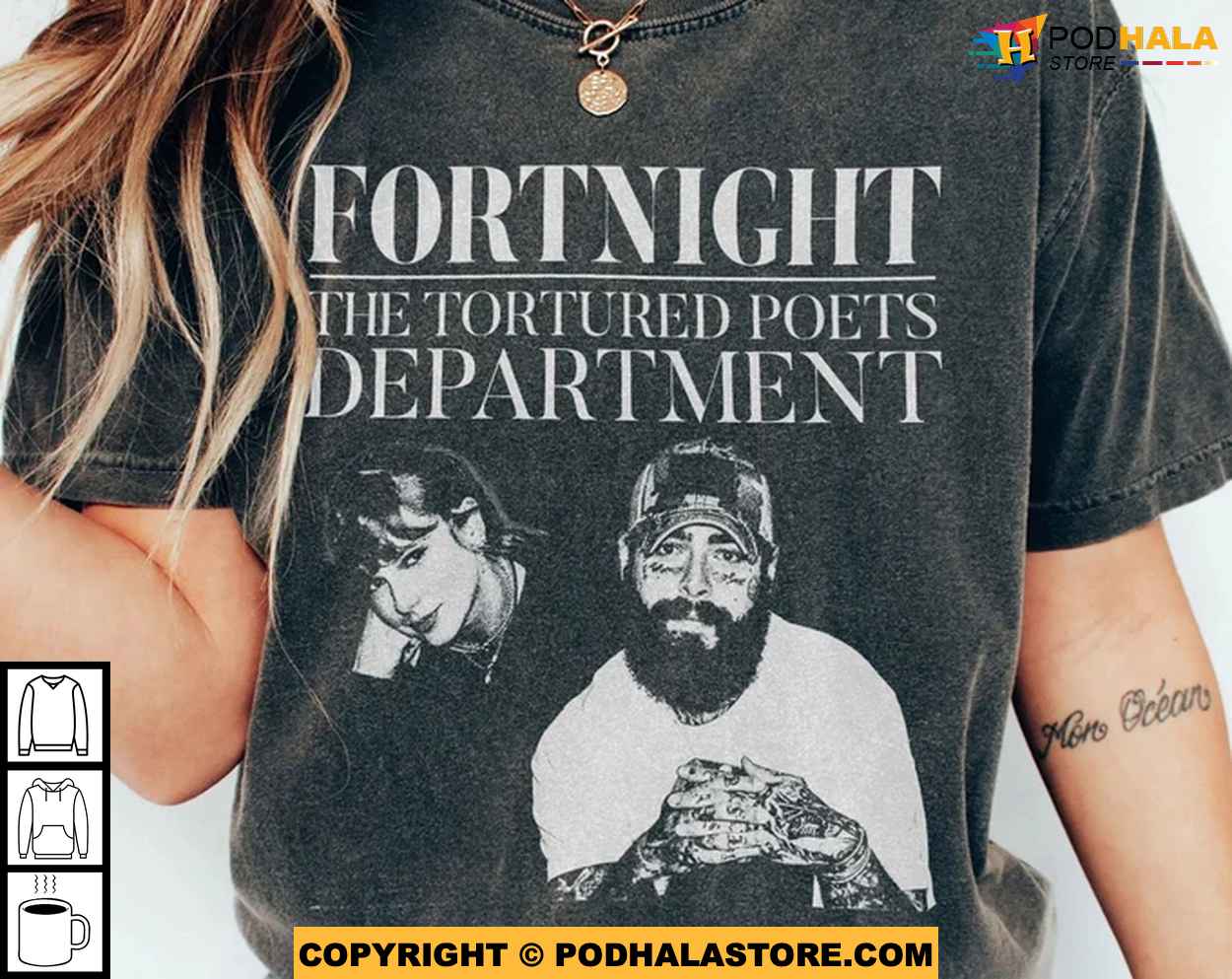Taylor Tortured Poets Department Comfort Color Shirt, TTPD Shirt, Post Malone Tee