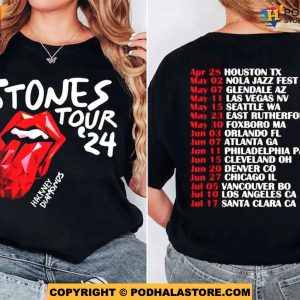 The Rolling Stones Hackney Diamonds Tour 2024 Shirt, Tour Dates Tee