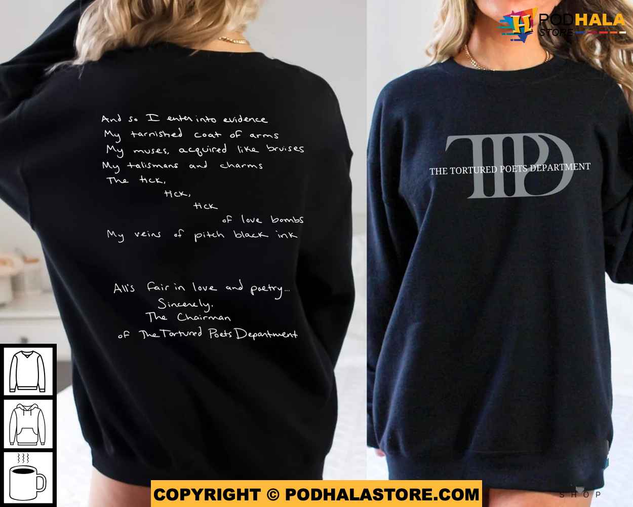 The Tortured Poets Department Sweatshirt, New Album Shirt For Taylor Fans