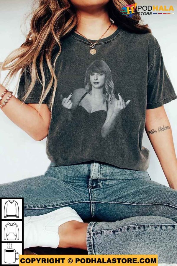 Trending Taylor Middle Finger Comfort Color Shirt, TTPD Shirt