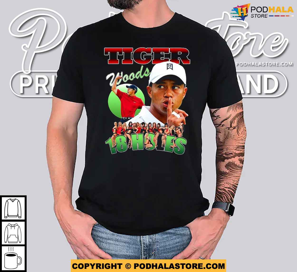 Unleash Your Roar Tiger Woods 18 Holes Golf Shirt