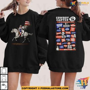 Vintage Cowboy Carter Album Beyonce 2 Sides Shirt Beyhive Exclusive Merch 2